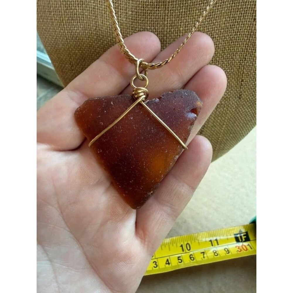 Sea Glass Pendant with chain